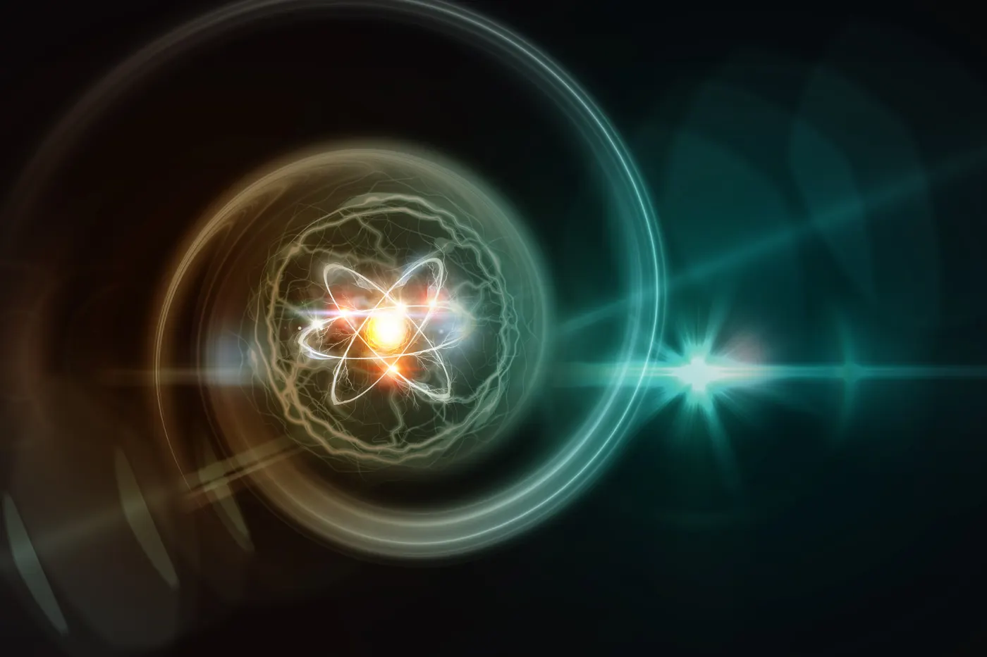 Abstract Nuclear Reactor - 3d render image of nuclear fusion reactor, tokamak magnetic field to confine plasma in the shape of a torus. Toroidal shape, clean energy. Concept of future energy concept as a small modular nuclear reactor (SMR) power plant